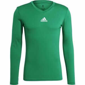 adidas TEAM BASE LONG SLEEVE TEE Pánské fotbalové triko, zelená, velikost obraz