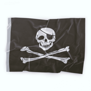 WARAGOD pirátská vlajka Jolly Roger 150x90 cm obraz
