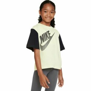 Nike SPORTSWEAR ESSENTIAL Dívčí tričko, žlutá, velikost obraz