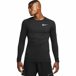 Nike PRO Pánské tréninkové tričko s dlouhým rukávem, černá, velikost obraz