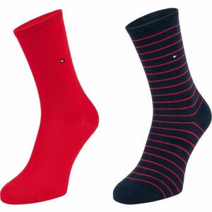 Tommy Hilfiger WOMEN SOCK 2P SMALL STRIPE Dámské ponožky, červená, velikost obraz