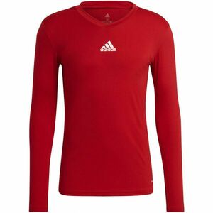 adidas TEAM BASE LONG SLEEVE TEE Pánské fotbalové triko, červená, velikost obraz