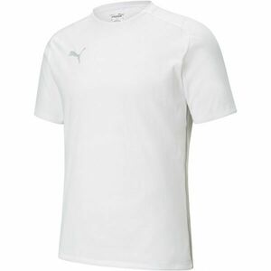 Puma TEAMCUP CASUALS TEE Fotbalové triko, bílá, velikost obraz