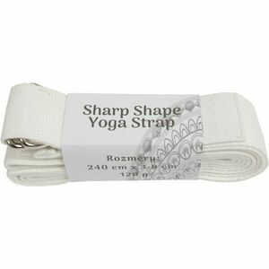 SHARP SHAPE YOGA STRAP WHITE Jóga páska, bílá, velikost obraz