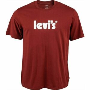 Levi's® SS RELAXED FIT TEE Pánské tričko, vínová, velikost obraz