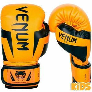 Venum ELITE BOXING GLOVES KIDS - EXCLUSIVE FLUO Dětské boxerské rukavice, oranžová, velikost obraz