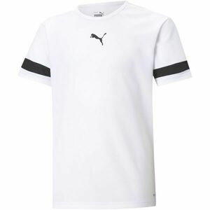 Puma TEAMRISE JERSEY TEE Dětské fotbalové triko, bílá, velikost obraz