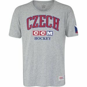 CCM FLAG TEE TEAM CZECH Pánské tričko, šedá, velikost obraz
