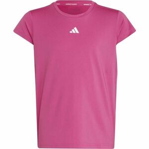 adidas 3-STRIPES TEE Dívčí tréninkové tričko, růžová, velikost obraz