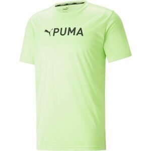Puma FIT LOGO GRAPHIC TEE Pánské sportovní triko, světle zelená, velikost obraz