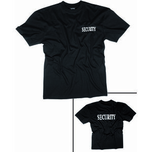 Bavlněné SECURITY tričko II Mil-Tec® - černé (Velikost: S) obraz