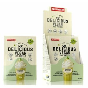 Delicious Vegan 60% Protein - Nutrend 5 x 30 g Pistachio+Marzipan obraz