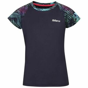 Fitforce NILSEN Dívčí fitness triko, tmavě modrá, velikost obraz