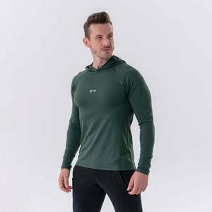 Pánské tričko Long-Sleeve Hoodie Dark Green XL - NEBBIA obraz