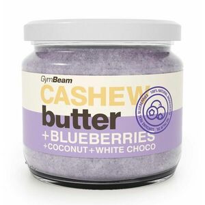 Cashew Butter ochucené - GymBeam 340 g Strawberry+Coconut+White Choco obraz