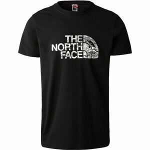 The North Face WOODCUT M Pánské triko, černá, velikost obraz