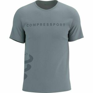Compressport LOGO SS TSHIRT Pánské tréninkové triko, šedá, velikost obraz