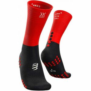 Compressport MID COMPRESSION SOCKS Vysoké běžecké ponožky, červená, velikost obraz
