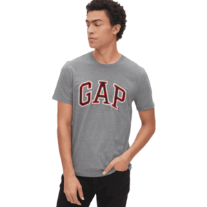 GAP BASIC ARCH Pánské tričko, šedá, velikost obraz