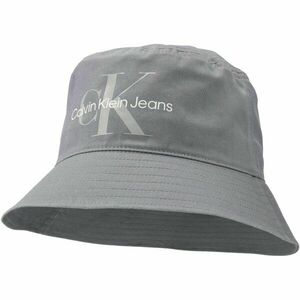 Calvin Klein MONOGRAM SOFT BUCKET HAT Unisexový klobouk, šedá, velikost obraz