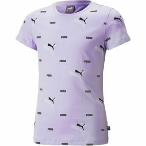 Puma ESSENTIALS+ LOGO POWER AOP TEE Dámské tričko, fialová, velikost obraz