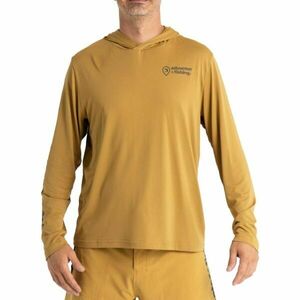 ADVENTER & FISHING UV HOODED Pánské funkční hooded UV tričko, hnědá, velikost obraz