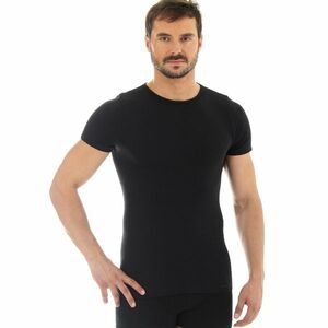 Pánské tričko Brubeck Wool Comfort s krátkým rukávem černá XXL obraz