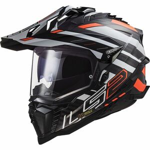 Enduro helma LS2 MX701 Explorer C Edge Black Fluo Orange 3XL (65-66) obraz