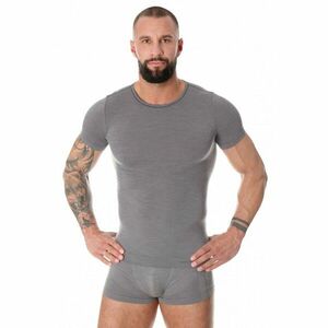 Pánské tričko Brubeck Wool Comfort s krátkým rukávem Dark Grey XXL obraz