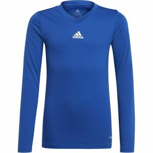 adidas TEAM BASE LONG SLEEVE TEE Juniorské fotbalové triko, modrá, velikost obraz