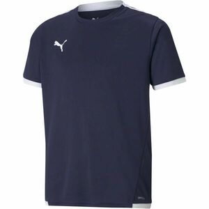 Puma TEAM LIGA JERSEY TEE Juniorské fotbalové triko, tmavě modrá, velikost obraz