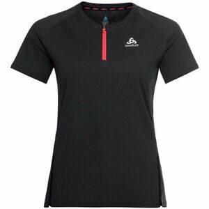Odlo W AXALP TRAIL T-SHIRT CREW NECK S/S 1/2 ZIP Dámské tričko, černá, velikost obraz