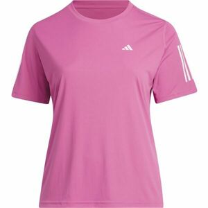 adidas OWN THE RUN TEE Dámské běžecké tričko v plus size, růžová, velikost obraz