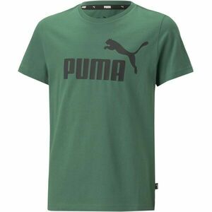 Puma ESSENTIALS LOGO TEE Chlapecké triko, tmavě zelená, velikost obraz