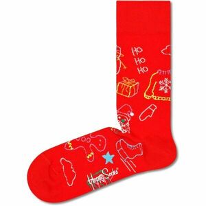 HAPPY SOCKS HO HO HO Klasické ponožky, červená, velikost obraz