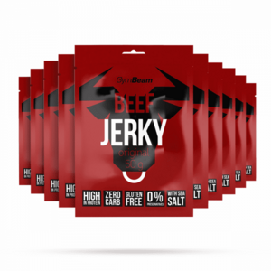 Sušené maso Beef Jerky 10 x 50 g teriyaki - GymBeam obraz