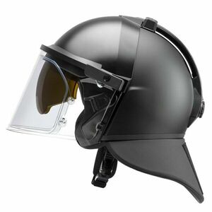 Protiúderová přilba s rychloupínáním na masku / laserová ochrana P100N LPA Schuberth® (Barva: Černá) obraz