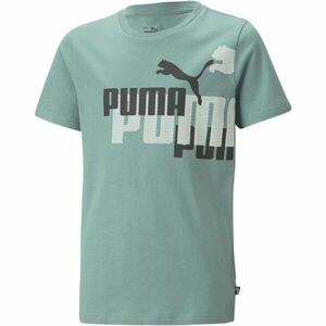 Puma ESSENTIALS+ LOGO TEE Chlapecké tričko, zelená, velikost obraz