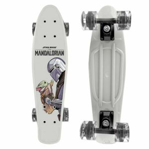 Disney MANDALORIAN & GROGU Skateboard (fishboard), šedá, velikost obraz