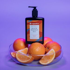 Masážní minerální olej inSPORTline pomeranč 500 ml obraz