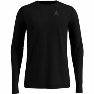 Odlo SUW TOP CREW NECK L/S NATURAL 100% MERINO Pánské tričko s dlouhým rukávem, černá, velikost obraz