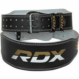 Fitness opasek 6“ Leather Black/Gold S - RDX Sports obraz
