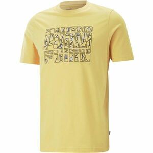 Puma GRAPHICS SUMMER TEE Pánské triko, žlutá, velikost obraz