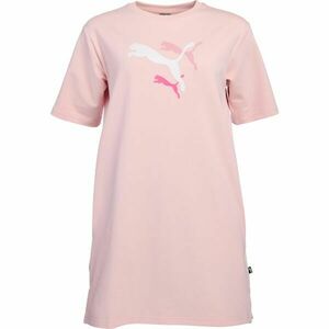 Puma ESSENTIALS + LOGO POWER TEE DRESS TR Dámské šaty, růžová, velikost obraz