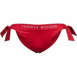 Tommy Hilfiger TH ORIGINAL-SIDE TIE CHEEKY BIKINI Dámský spodní díl plavek, červená, veľkosť S obraz