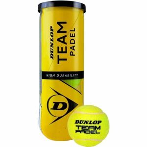 Dunlop TEAM PADEL 3PET Míče pro padel, žlutá, veľkosť UNI obraz
