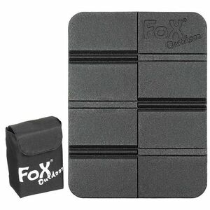 FoxOutdoor termopodložka pod sedadlo, skládací, s kapsou Molle, černá obraz