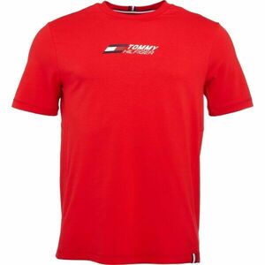 Tommy Hilfiger ESSENTIAL BIG LOGO TEE Pánské tričko, červená, velikost obraz