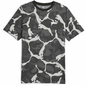 Puma ESSENTIALS + CAMO AOP TEE Pánské triko, tmavě šedá, velikost obraz