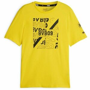 Puma BVB FOOTBALLCORE GRAPHIC TEE Pánské tričko, žlutá, velikost obraz